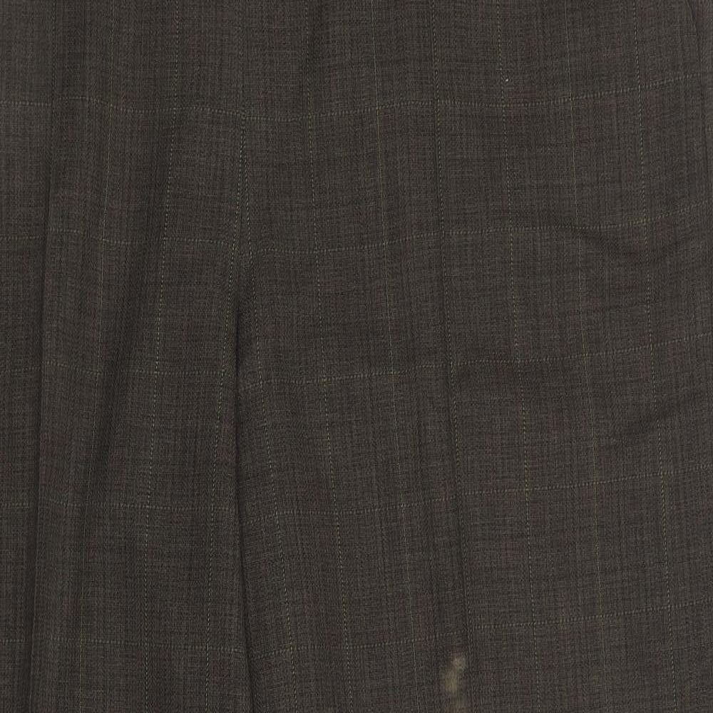 Womens UK Size 20 Classics Regular Fit Dress Pants Brown Trousers