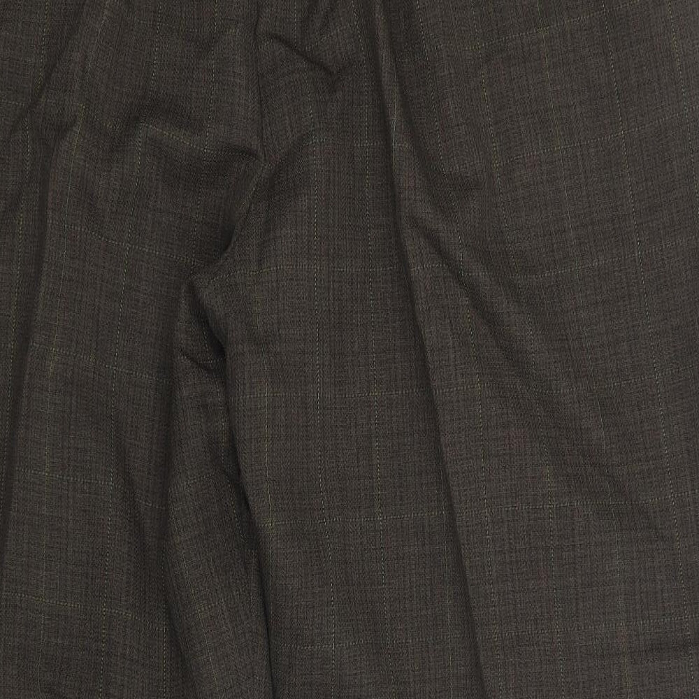 Womens UK Size 20 Classics Regular Fit Dress Pants Brown Trousers