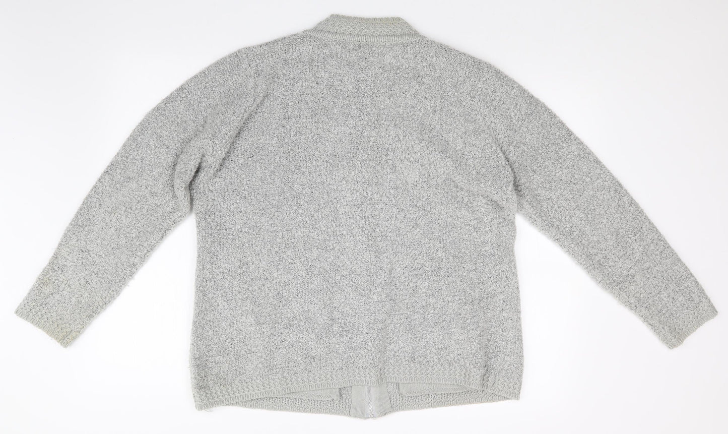 Womens UK Size L BM Grey Full Zip Jumper