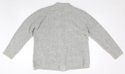 Womens UK Size L BM Grey Full Zip Jumper