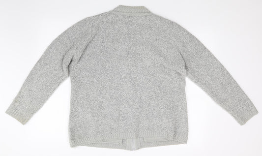 Womens UK Size L BM Grey Full Zip Jumper