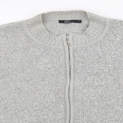 Womens UK Size L BM Grey Full Zip Jumper