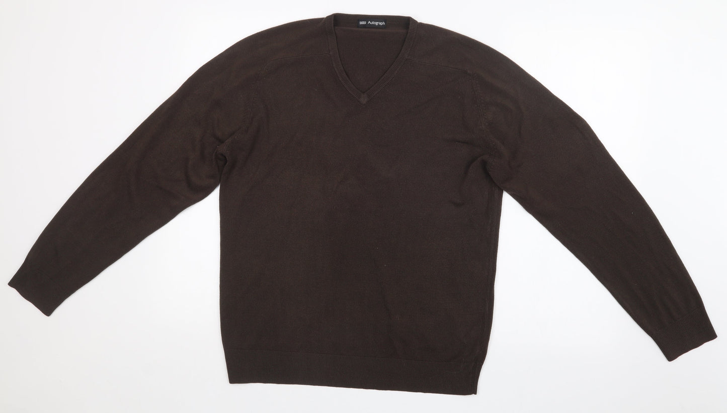 M&S Mens Brown   Pullover Jumper Size M