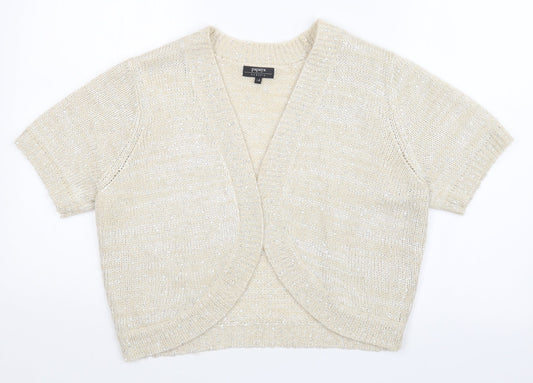 Womens UK Size 14 Matalan Gold Cardigan Jumper