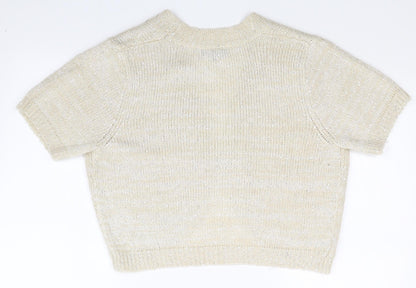 Womens UK Size 14 Matalan Gold Cardigan Jumper