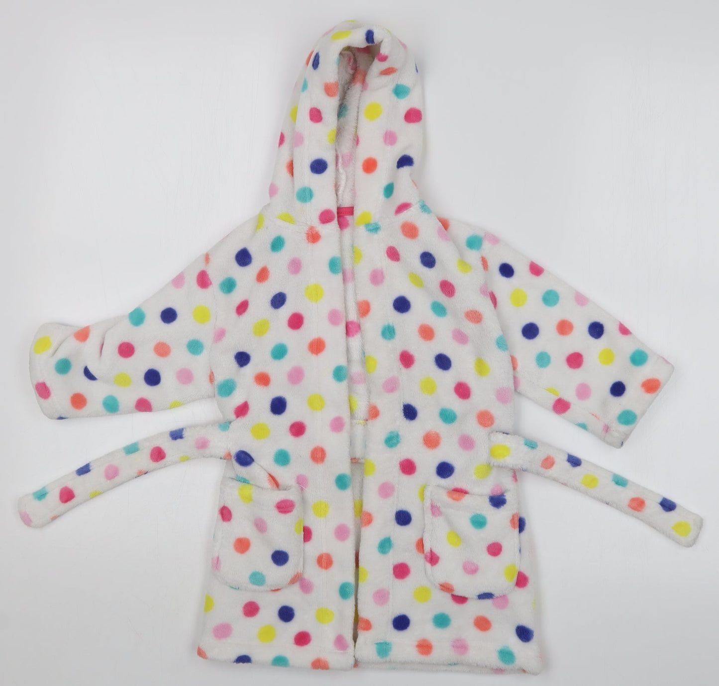 Mothercare Girls Multicoloured Spotted  Top Robe Size 2 Years