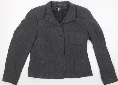Additional front view of Apart women’s grey jacket, size UK 14