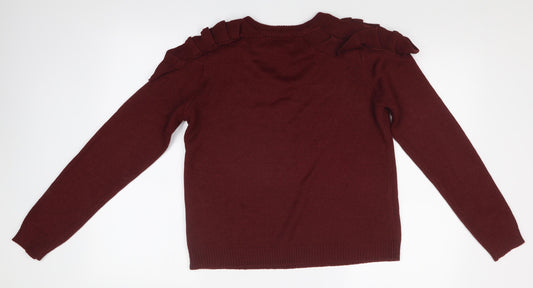 Womens UK Size S Brave Soul Purple Pullover Jumper