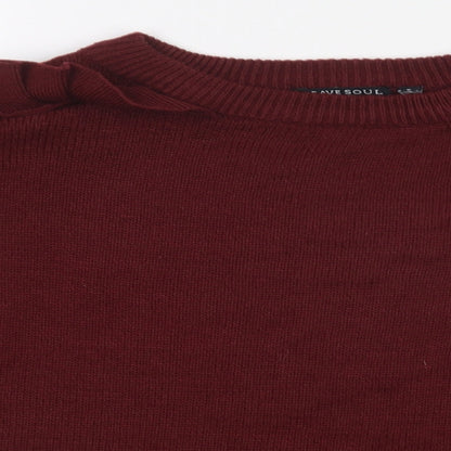Womens UK Size S Brave Soul Purple Pullover Jumper