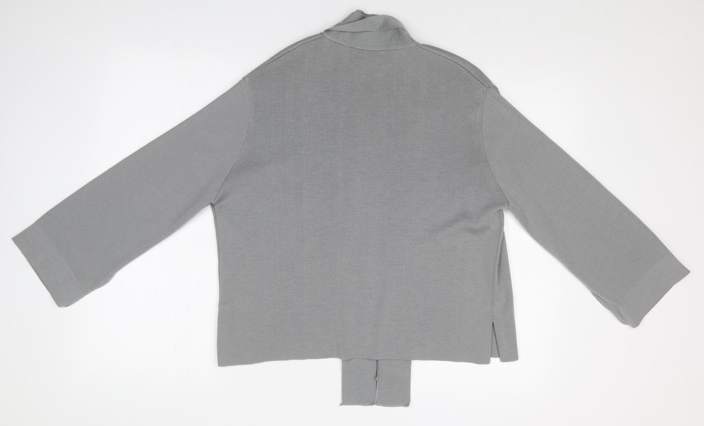 LA CONFIDENCE Womens Grey   Cardigan Jumper Size S