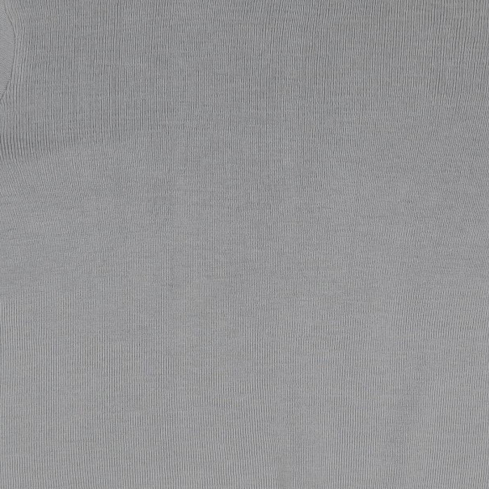 LA CONFIDENCE Womens Grey   Cardigan Jumper Size S