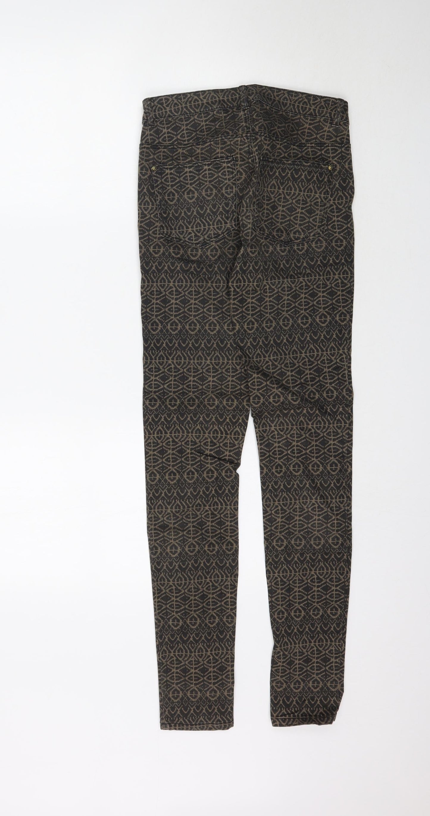 Womens UK Size 6 H&M Regular Fit Skinny Brown Jeans