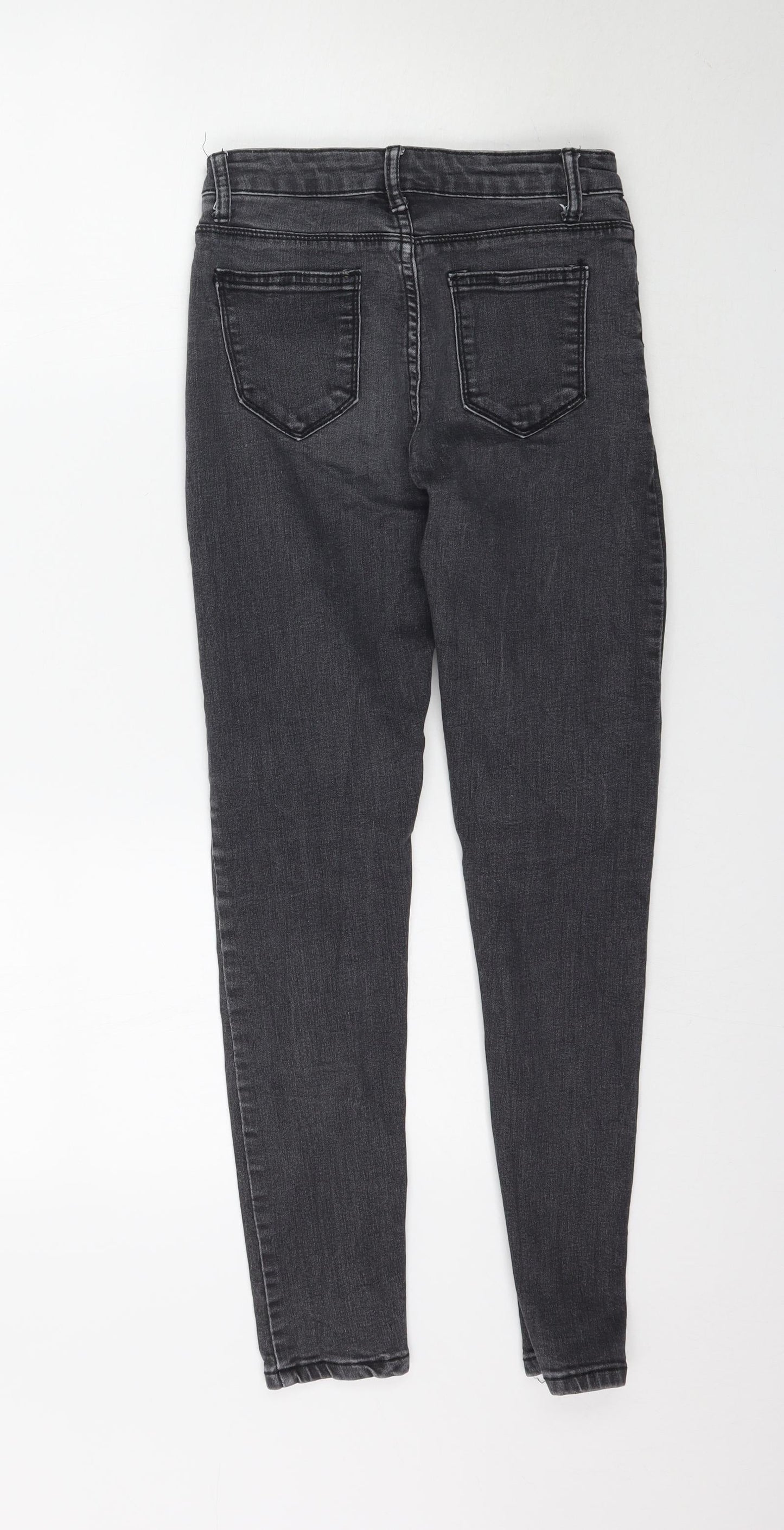 Womens UK Size 26 Preworn Regular Fit Skinny Grey Jeans