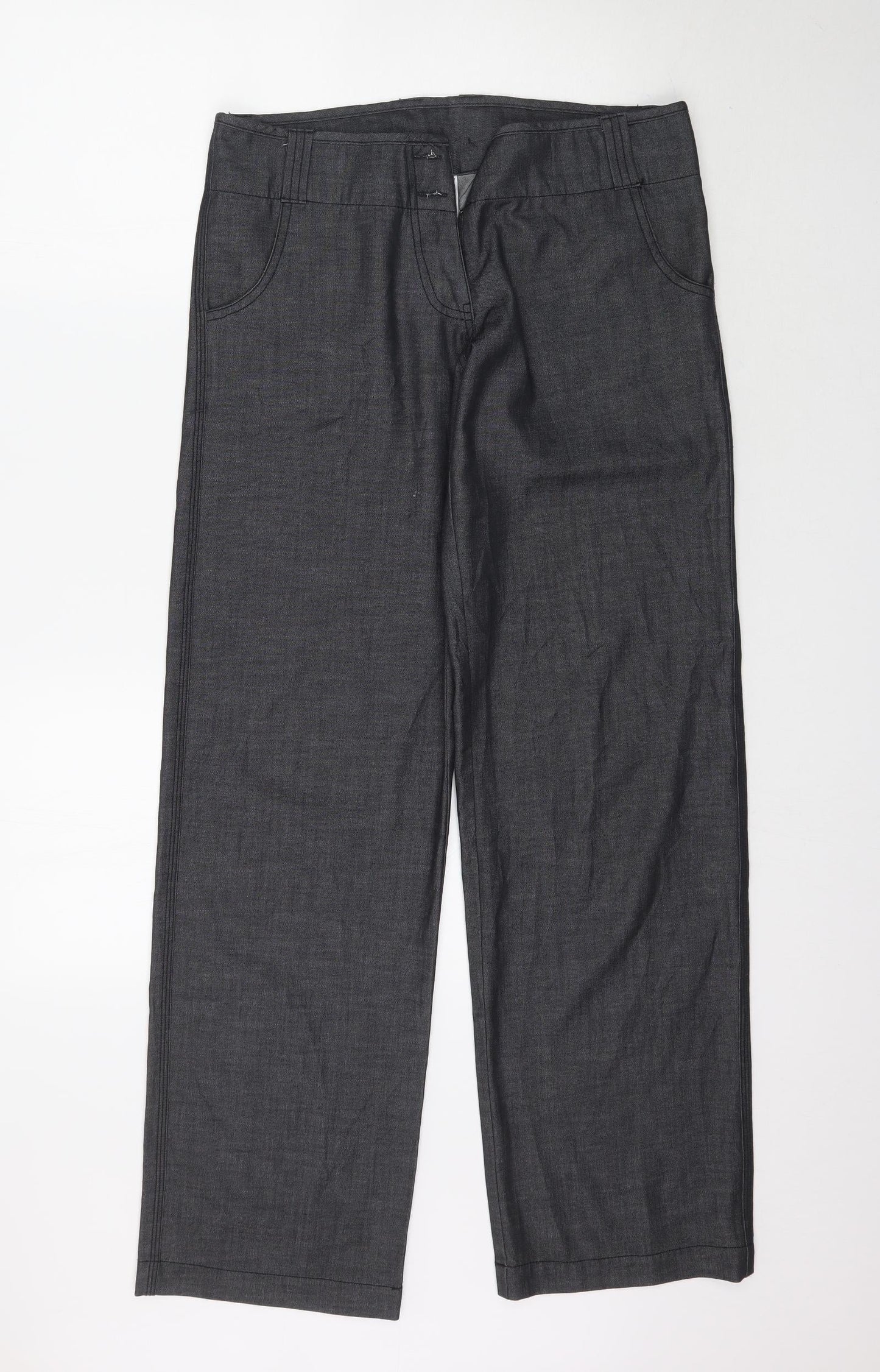 Womens UK Size 32 Preworn Regular Fit  Grey Trousers