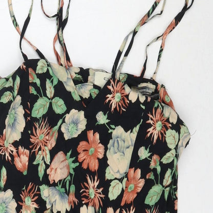 Womens UK Size M Preworn One-Piece Black Playsuit