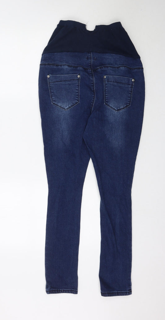 Boohoo Womens Blue  Denim Skinny Jeans Size 10 L29 in