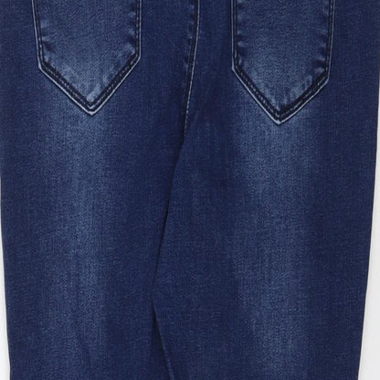 Boohoo Womens Blue  Denim Skinny Jeans Size 10 L29 in