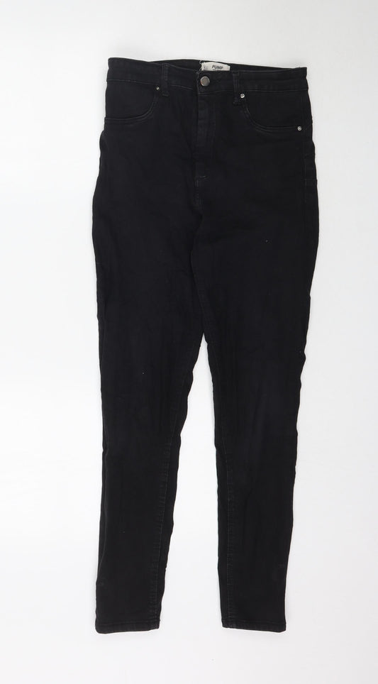 Womens UK Size 12 TALLY WEiJL Regular Fit Skinny Black Jeans