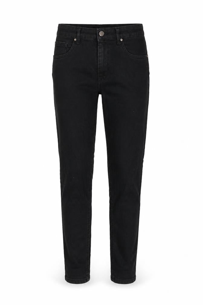 Front view of TALLY WEiJL women’s black denim skinny jeans, size UK 12, 29-inch leg