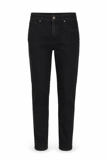 Front view of TALLY WEiJL women’s black denim skinny jeans, size UK 12, 29-inch leg