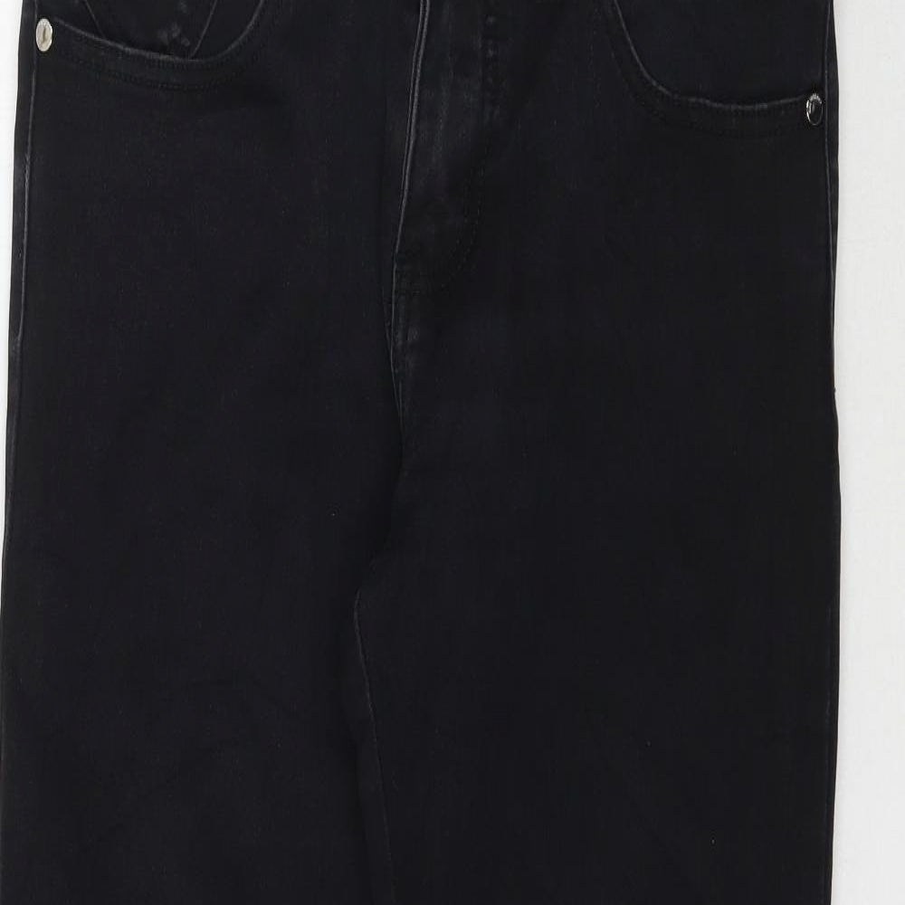 kaiweishi Womens Black  Denim Straight Jeans Size 29 in L26 in