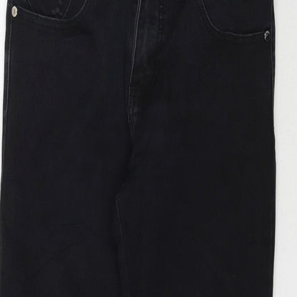 kaiweishi Womens Black  Denim Straight Jeans Size 29 in L26 in