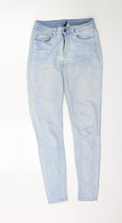 Womens UK Size 8 H&M Regular Fit Skinny Blue Jeans
