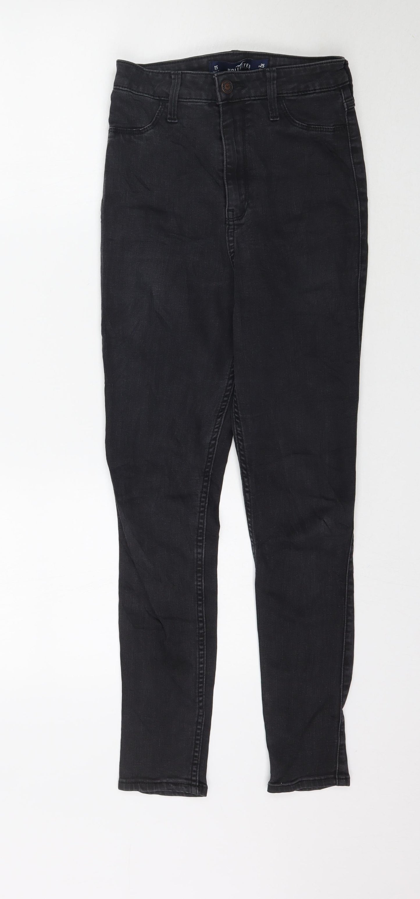 Hollister Womens Black  Denim Skinny Jeans Size 25 in L26 in