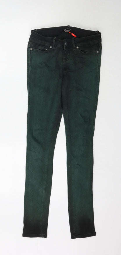 Only Womens Green  Denim Skinny Jeans Size 8 L32 in