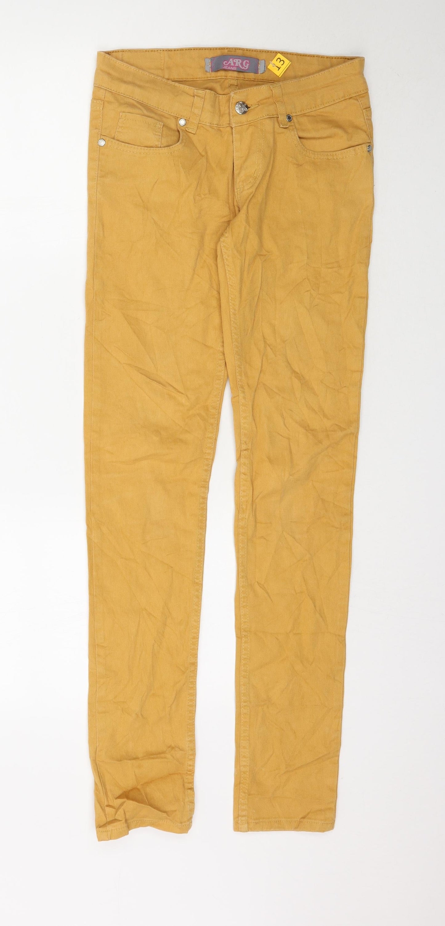 Carg Jeans Womens Yellow  Denim Skinny Jeans Size 30 in L32 in - Mustard