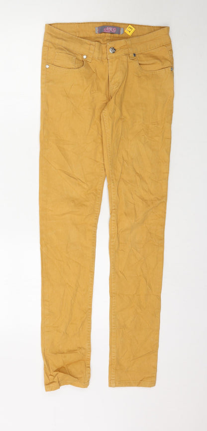 Carg Jeans Womens Yellow  Denim Skinny Jeans Size 30 in L32 in - Mustard