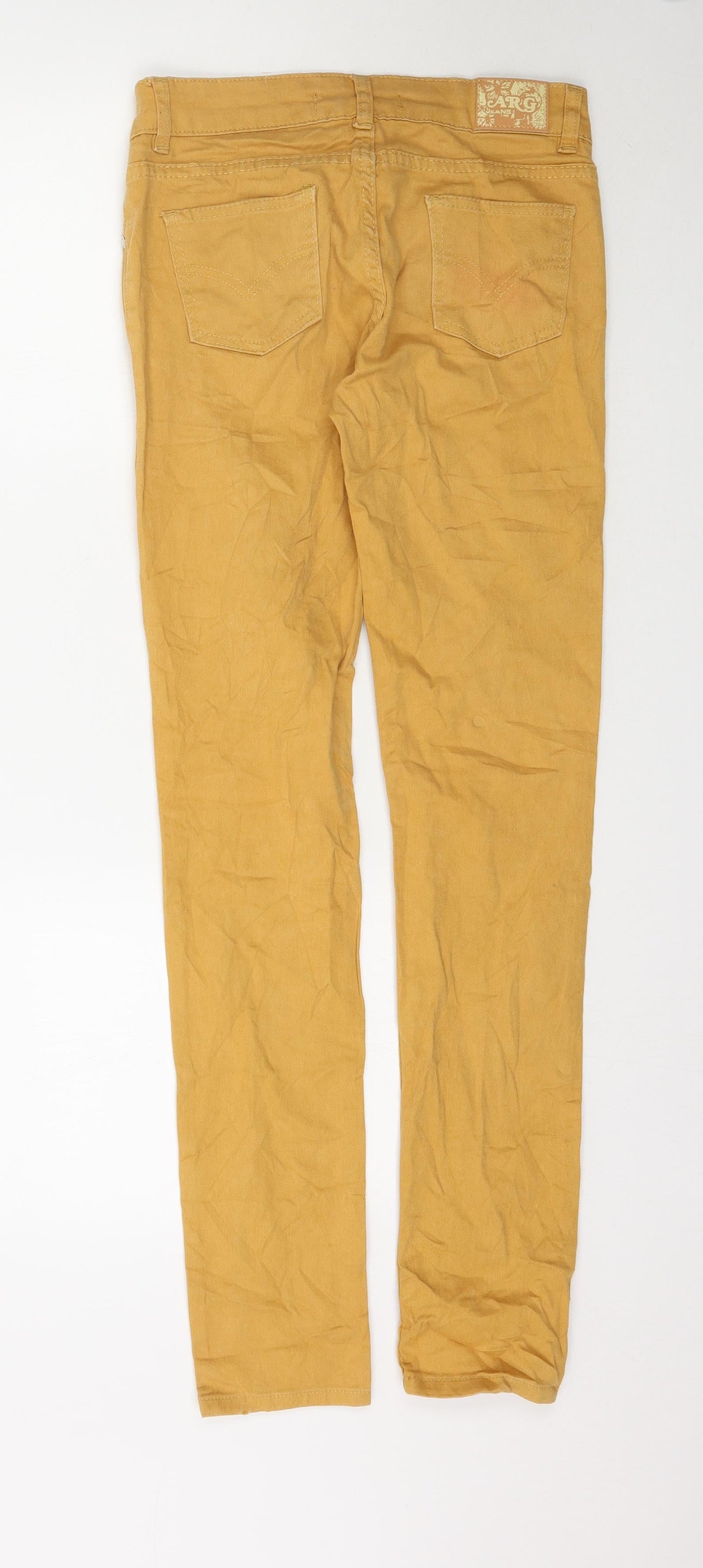 Carg Jeans Womens Yellow  Denim Skinny Jeans Size 30 in L32 in - Mustard