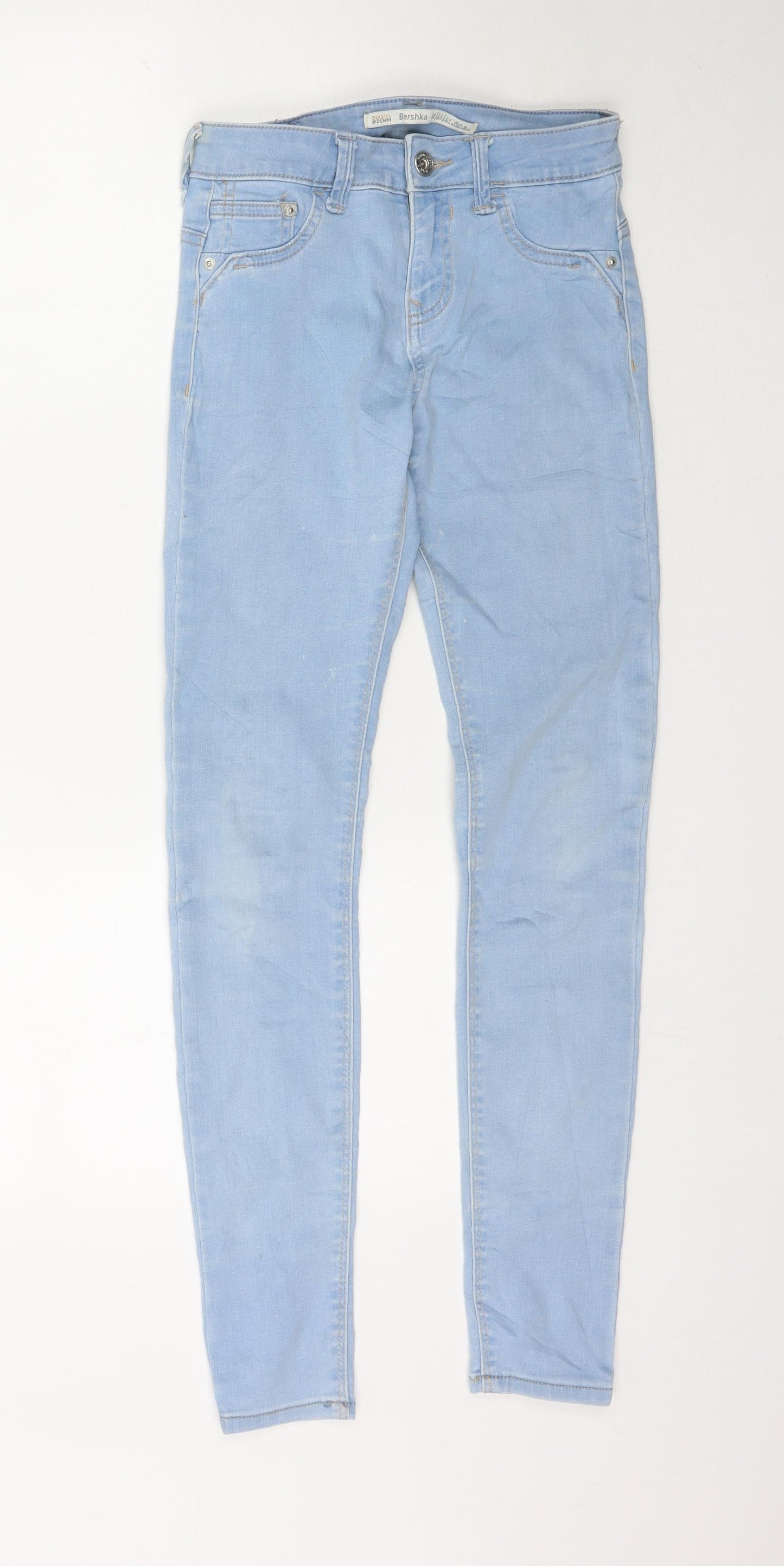 Bershka Womens Blue  Denim Skinny Jeans Size 6 L30 in