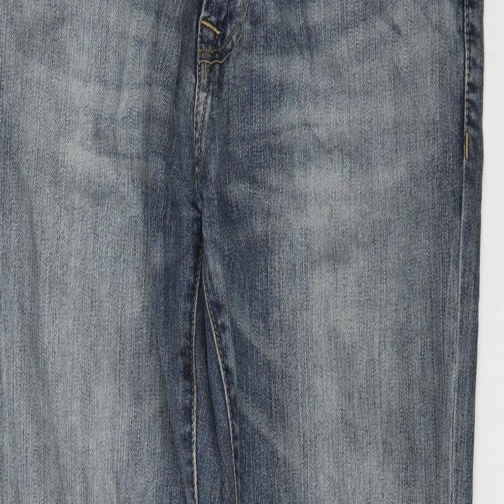 American Eagle Womens Blue  Denim Skinny Jeans Size 30 L29 in - Raw Hem