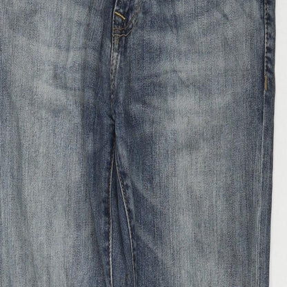 American Eagle Womens Blue  Denim Skinny Jeans Size 30 L29 in - Raw Hem