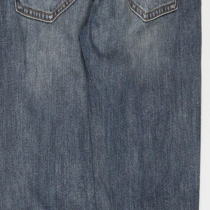 American Eagle Womens Blue  Denim Skinny Jeans Size 30 L29 in - Raw Hem