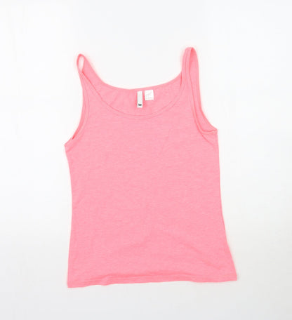 Womens UK Size M H&M Pink Basic Tank