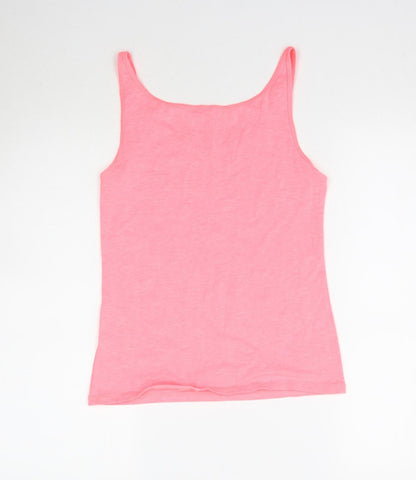 Womens UK Size M H&M Pink Basic Tank