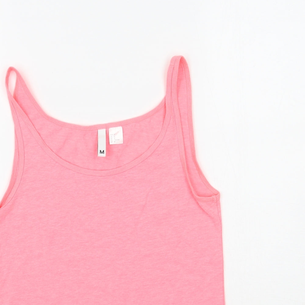 Womens UK Size M H&M Pink Basic Tank
