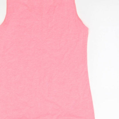 Womens UK Size M H&M Pink Basic Tank