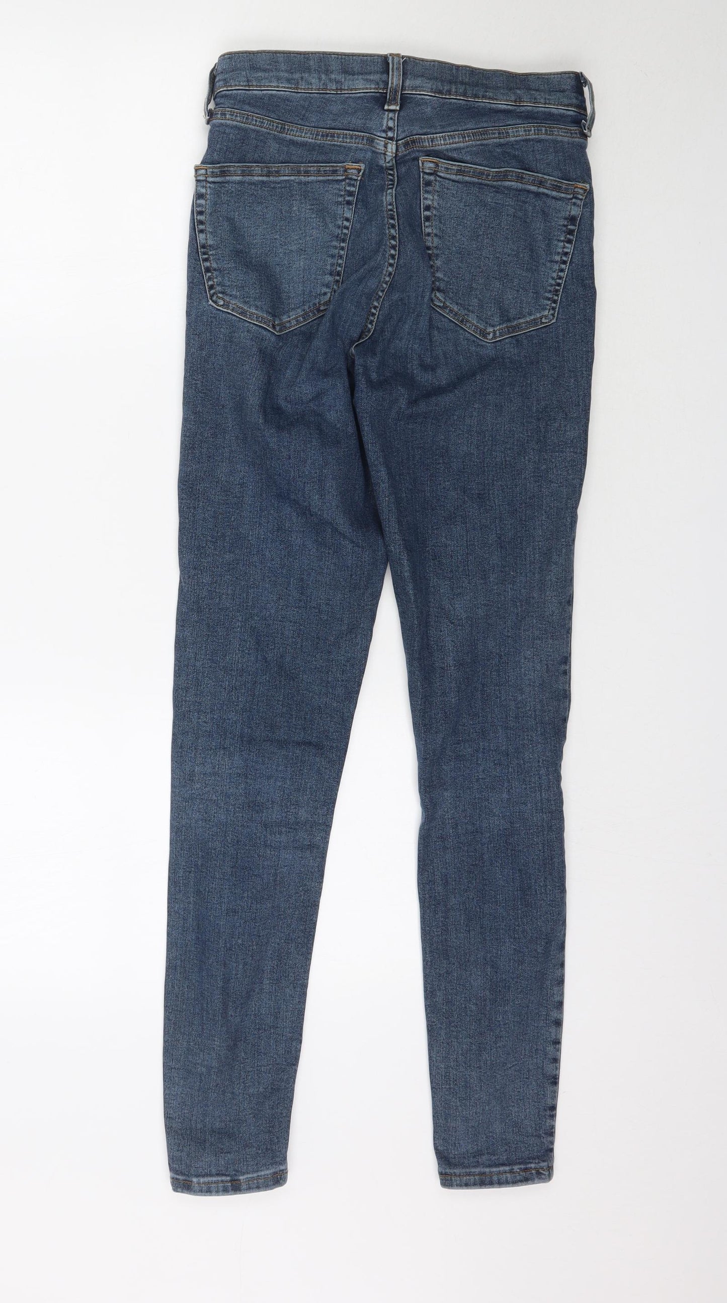 Topshop Womens Blue  Denim Skinny Jeans Size 28 in L30 in