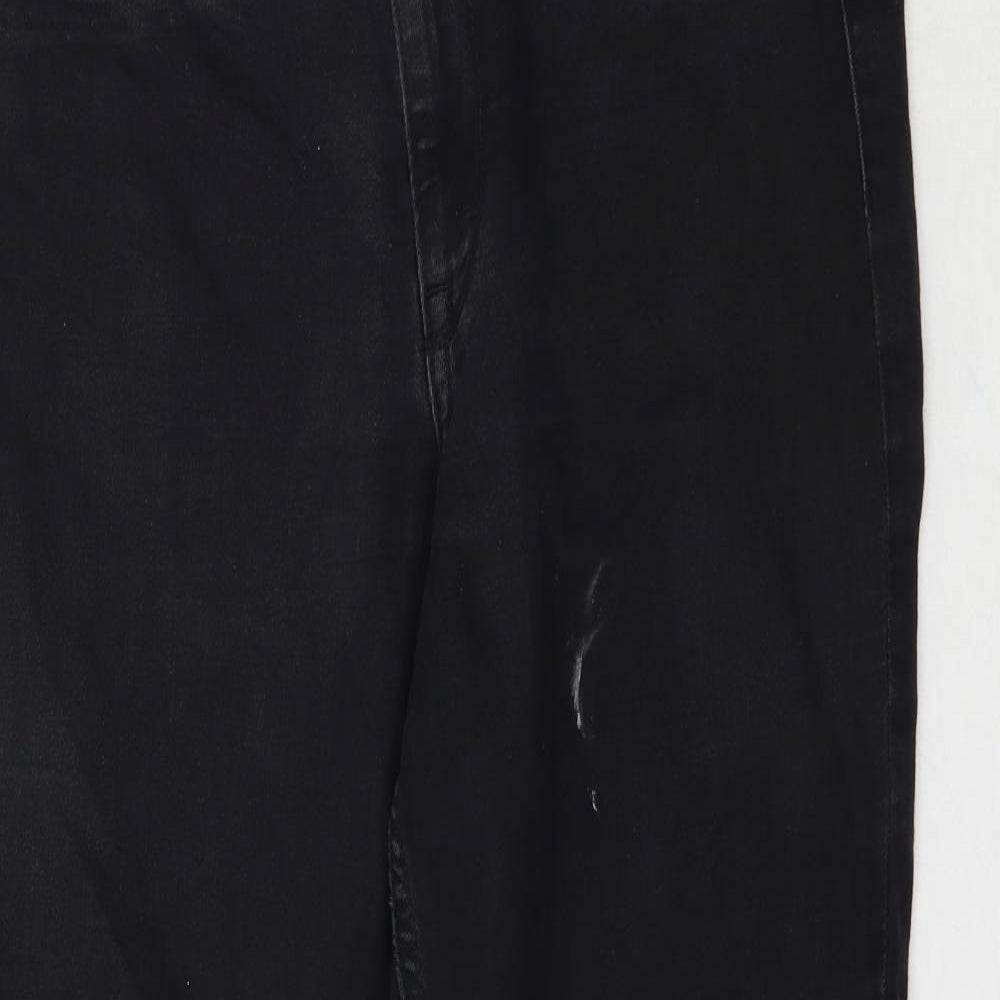 Womens UK Size M Preworn Regular Fit Skinny Black Jeans