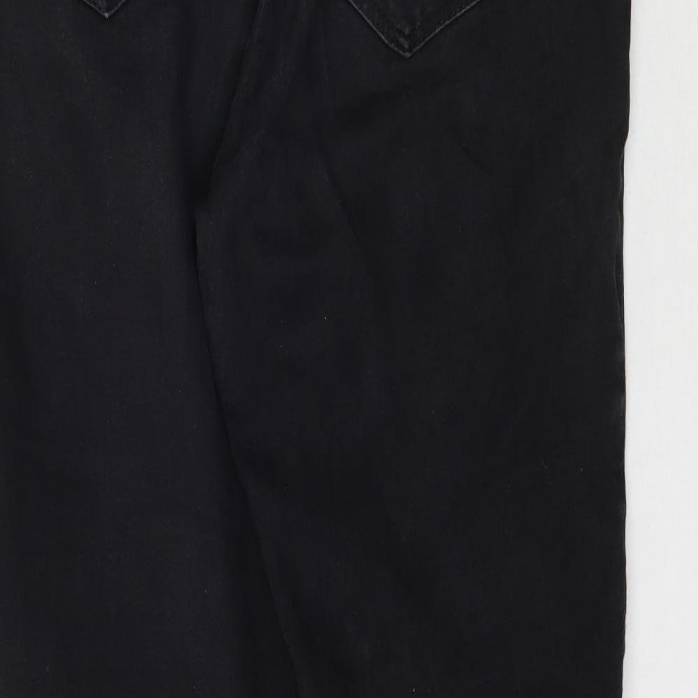Womens UK Size M Preworn Regular Fit Skinny Black Jeans