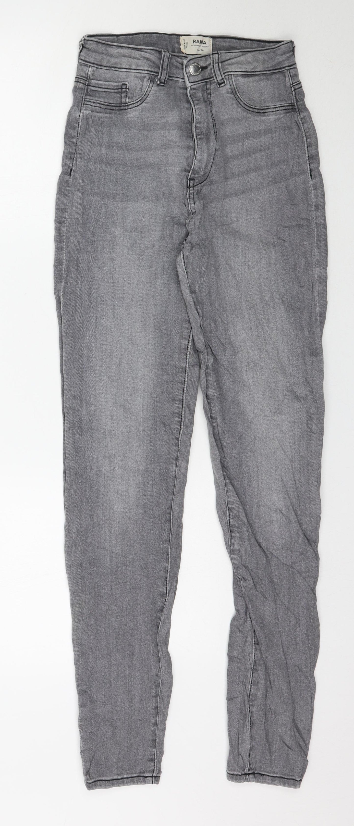 Womens UK Size 8 TALLY WEiJL Regular Fit Skinny Grey Jeans