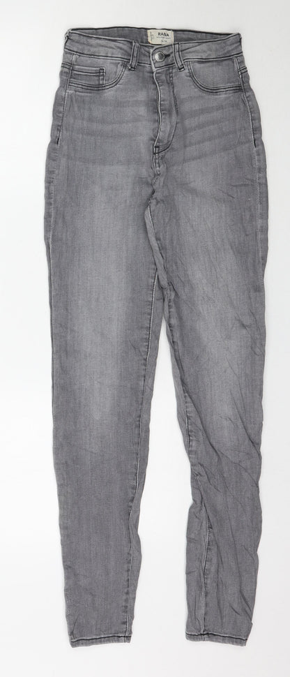 Womens UK Size 8 TALLY WEiJL Regular Fit Skinny Grey Jeans