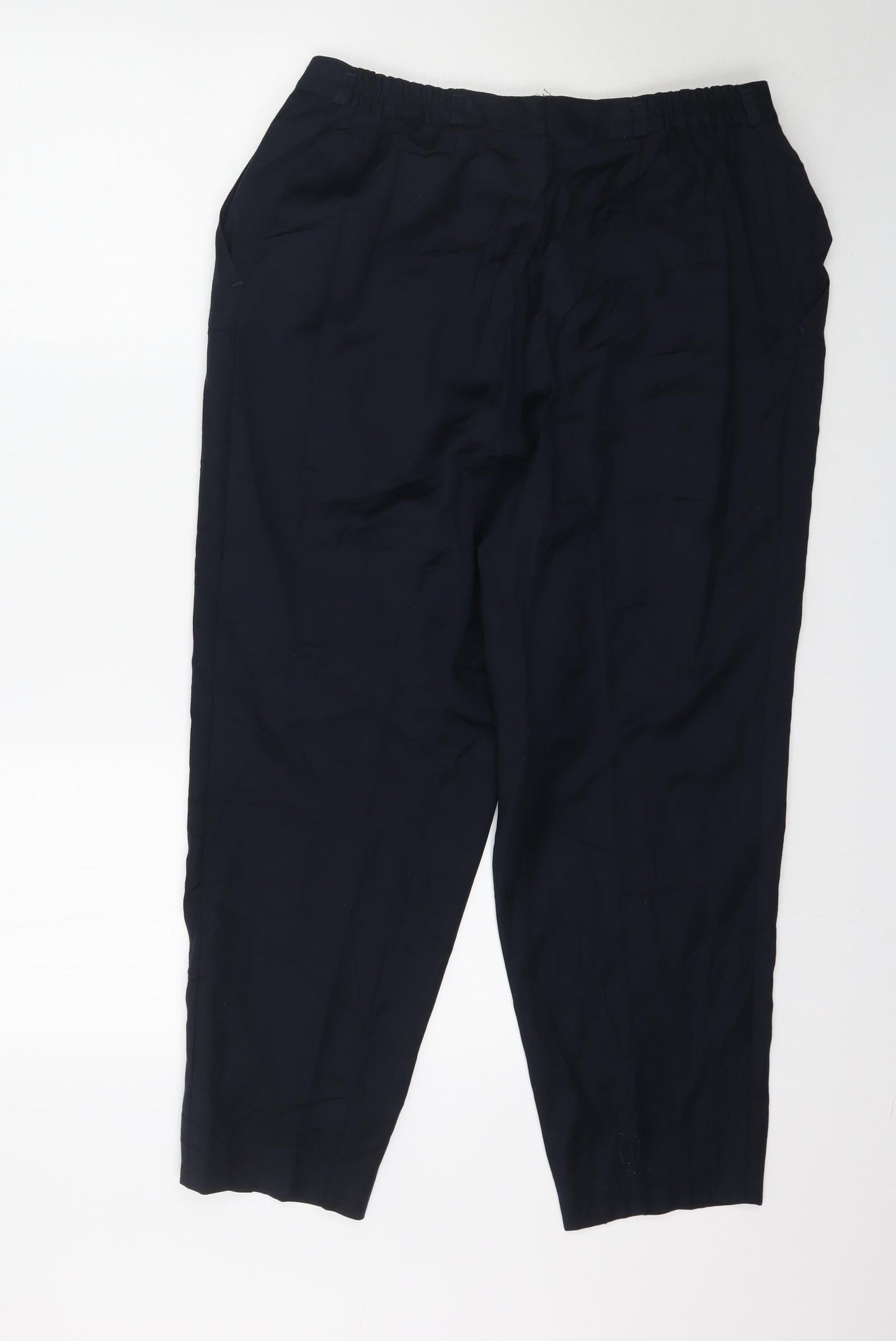 Womens UK Size L Preworn Regular Fit  Blue Trousers
