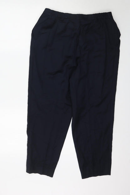 Womens UK Size L Preworn Regular Fit  Blue Trousers