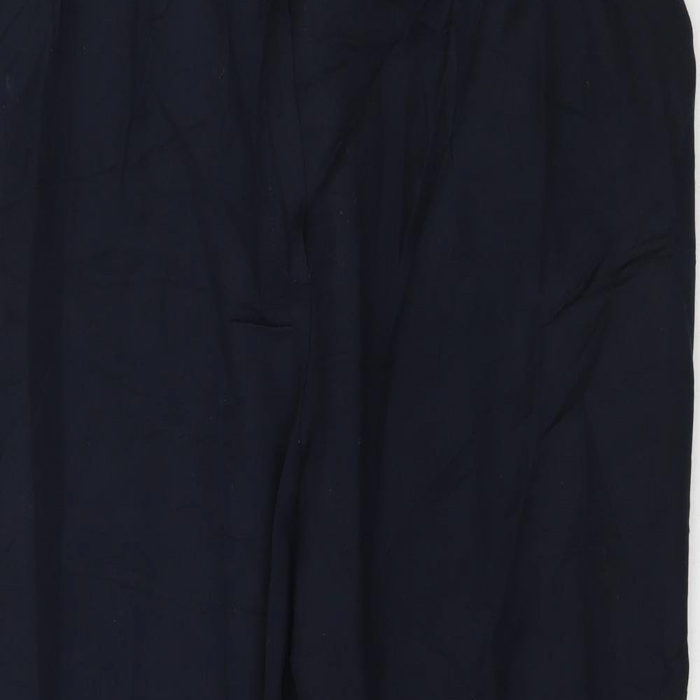 Womens UK Size L Preworn Regular Fit  Blue Trousers