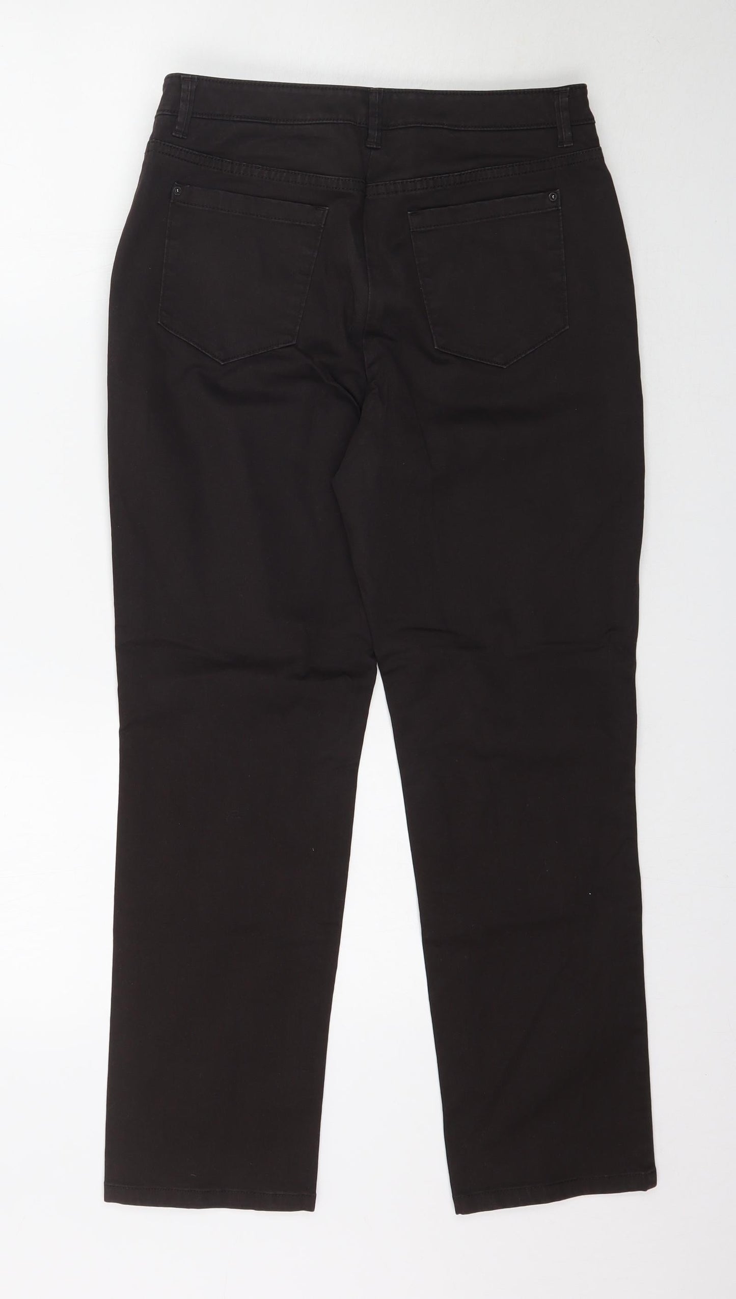 Womens UK Size 10 Marks and Spencer Regular Fit  Brown Trousers