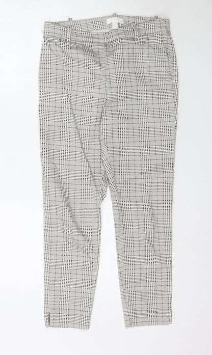 Womens UK Size 10 H&M Regular Fit  Grey Trousers